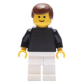 fig-005120 – Man - Black Torso, White Legs, Brown Hair
