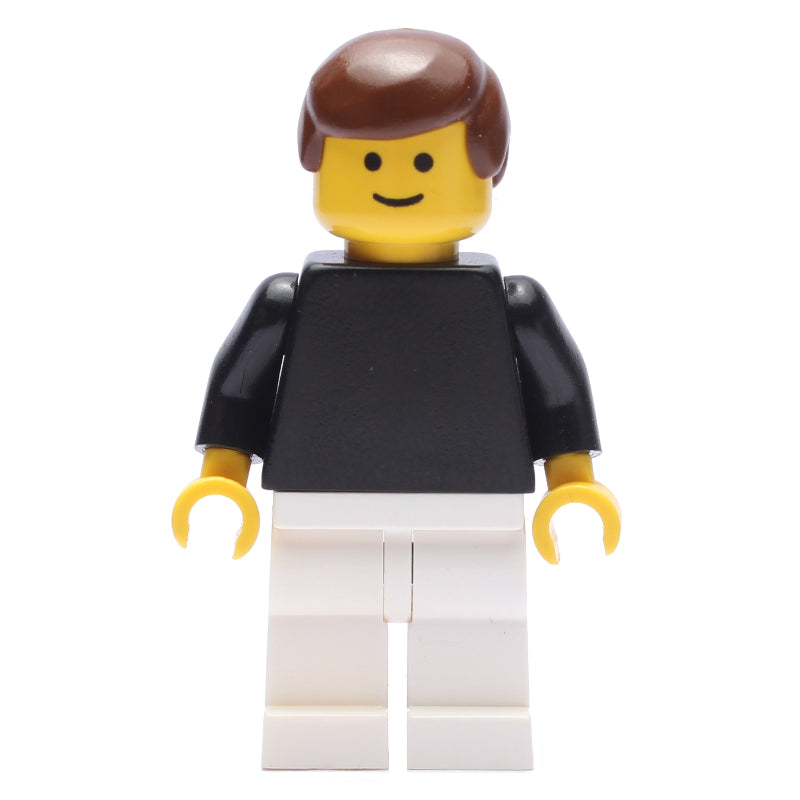 fig-005120 – Man - Black Torso, White Legs, Brown Hair