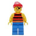 fig-005139 – Pirate - Red/Black Stripes, Blue Legs, Red Bandana