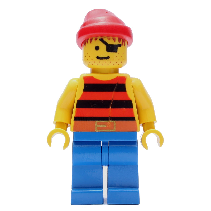 fig-005139 – Pirate - Red/Black Stripes, Blue Legs, Red Bandana