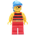fig-005142 – Pirate - Red/Black Stripes, Red Legs, Blue Bandana