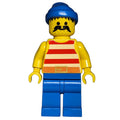 fig-005149 – Pirate - Red Stripes, Blue Legs, Blue Bandana