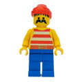 fig-005150 – Pirate - Red Stripes, Blue Legs, Red Bandana, 3626b