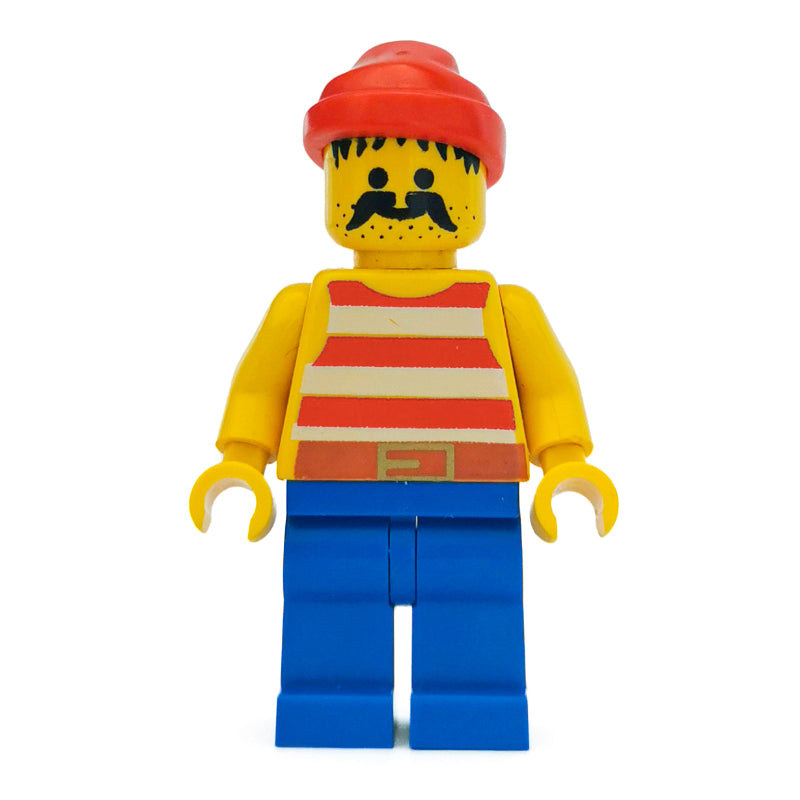 fig-005150 – Pirate - Red Stripes, Blue Legs, Red Bandana, 3626b