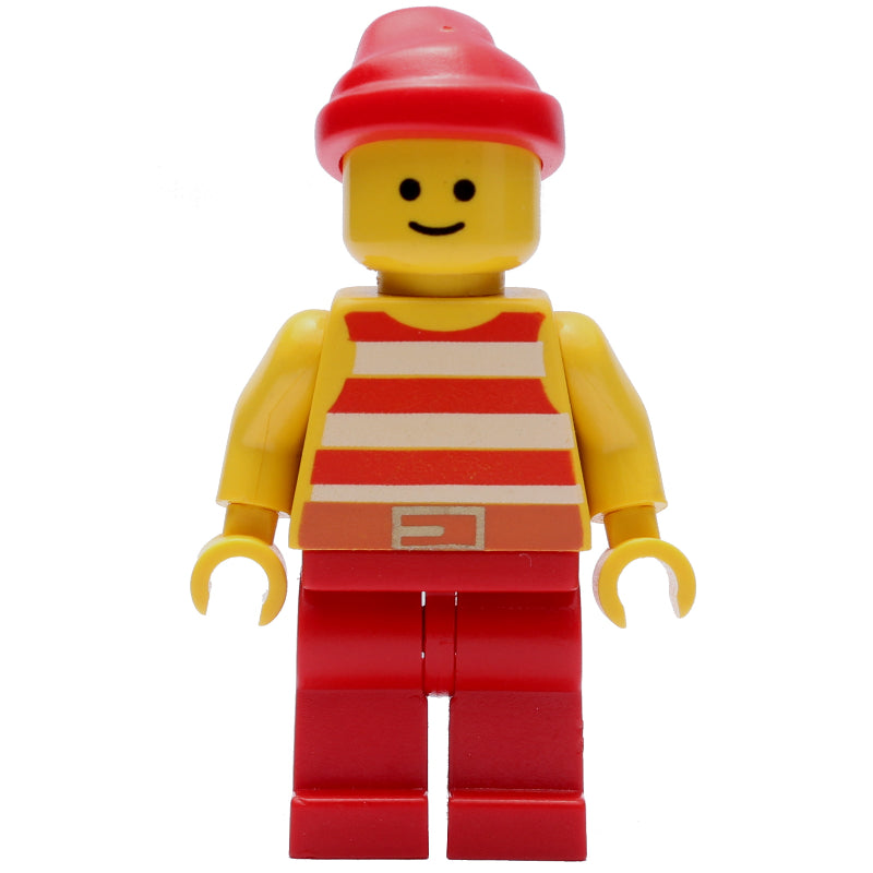 fig-005154 – Pirate - Red Stripes, Red Legs, Red Bandana
