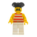 fig-005155 – Pirate - Red Stripes, White Legs, Black Tricorne