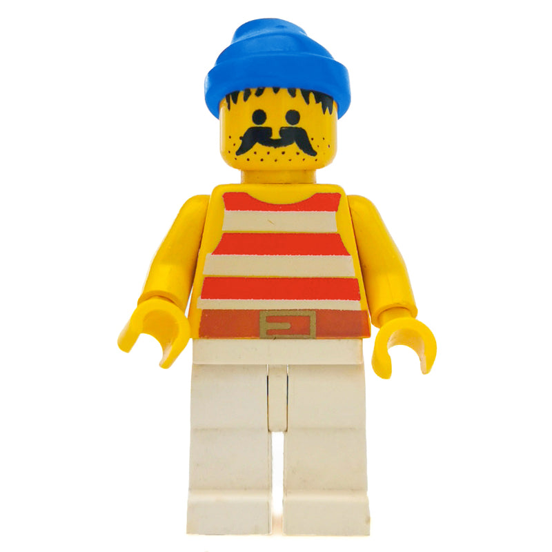 fig-005156 – Pirate - Red Stripes, White Legs, Blue Bandana
