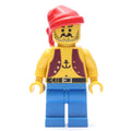 fig-005161 – Pirate - Dark Purple Vest, Anchor Tattoo, Blue Legs, Red Bandana
