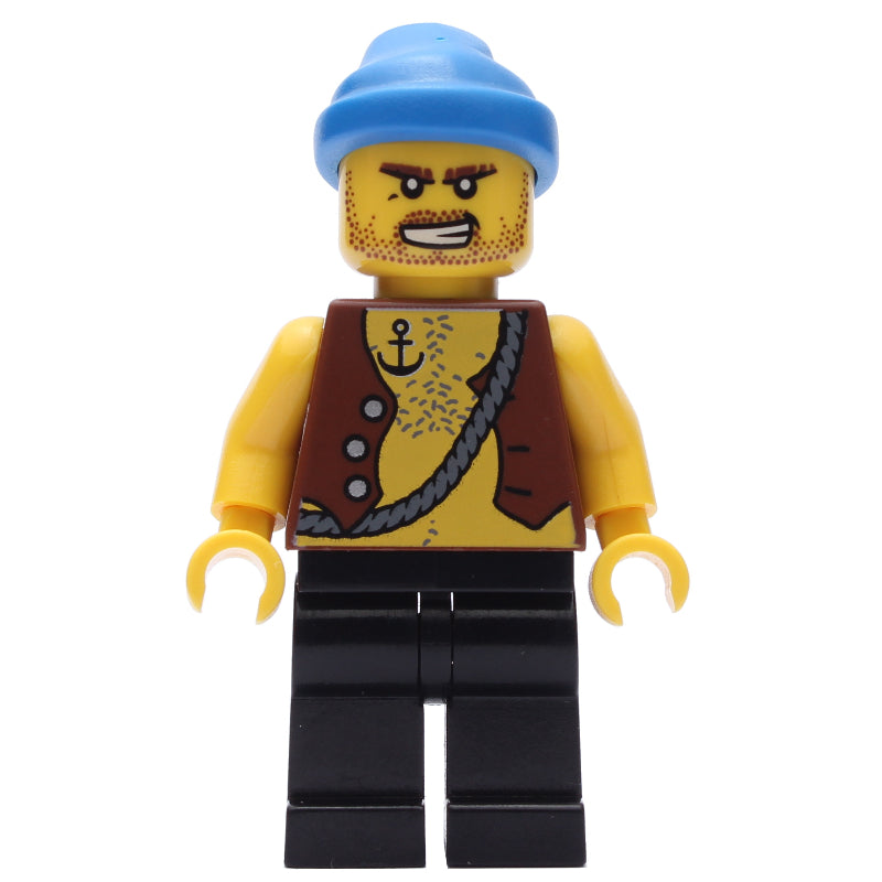 fig-005210 – Pirate - Anchor Tattoo, Black Legs, Blue Bandana