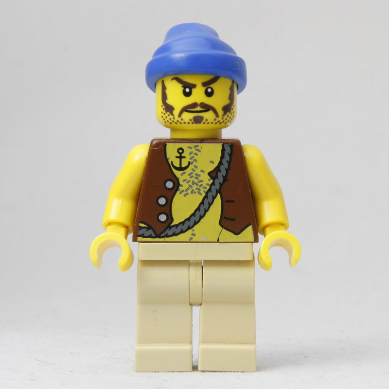 fig-005215 – Pirate - Anchor Tattoo, Tan Legs, Blue Bandana