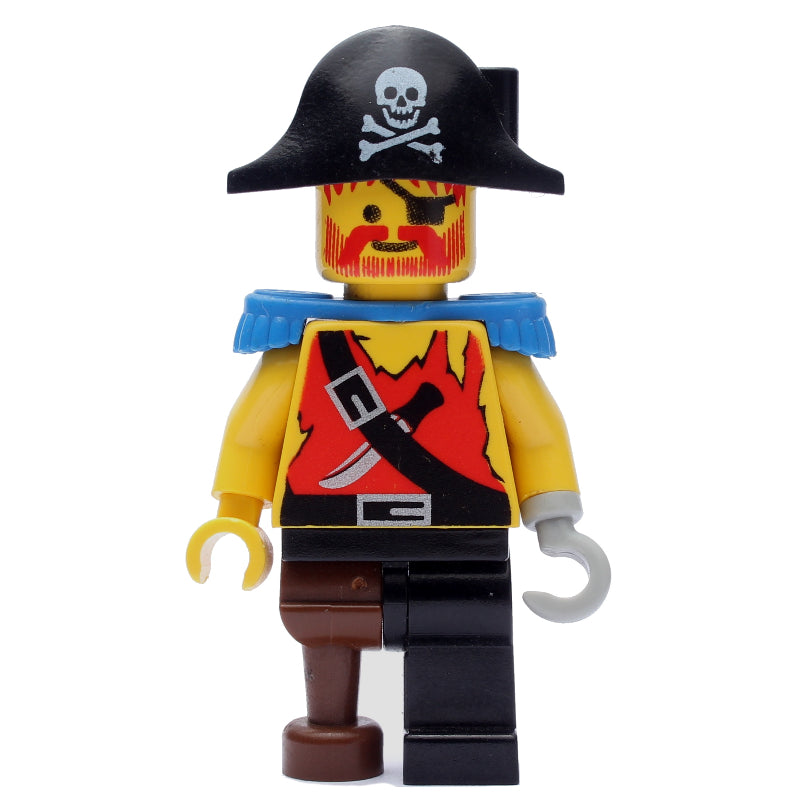 fig-005217 – Pirate - Shirt with Knife, Peg Leg, Blue Epaulettes