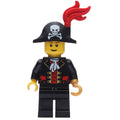 fig-005245 – Pirate - Captain, Black Legs, Plume, Reddish Brown Eyebrows