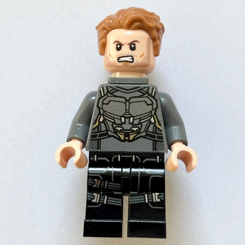 fig-005391 – Star-Lord in Dark Bluish Gray and Silver Outfit with Hair