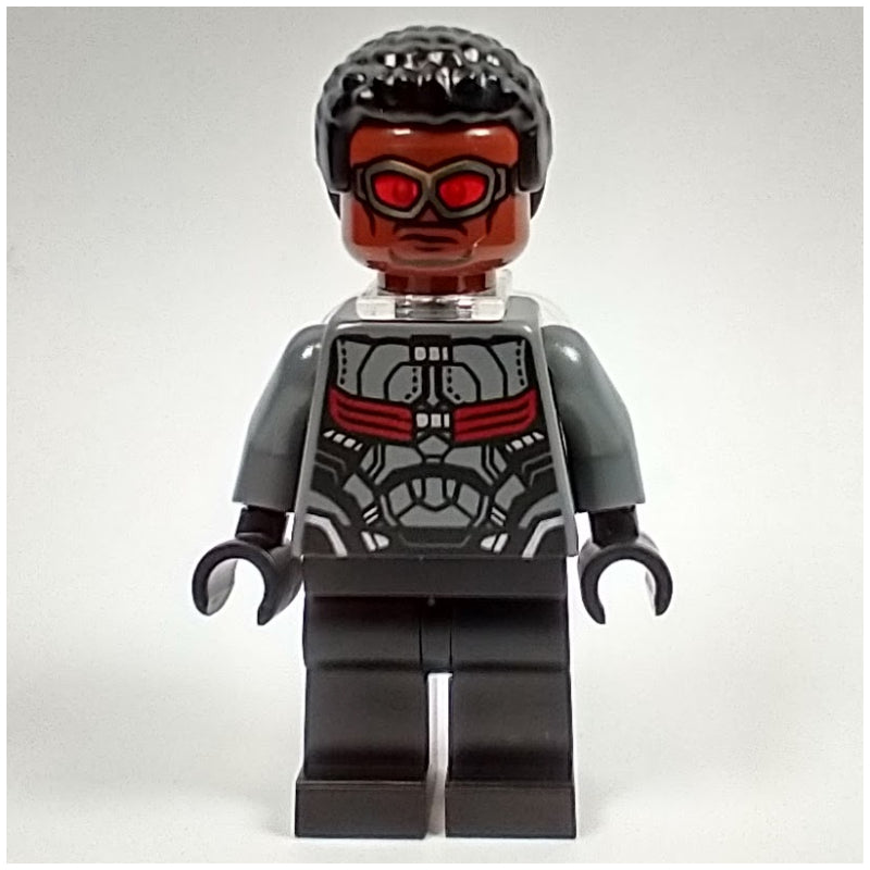 fig-005432 – Falcon in Dark Bluish Gray and Black Suit with Neck Bracket