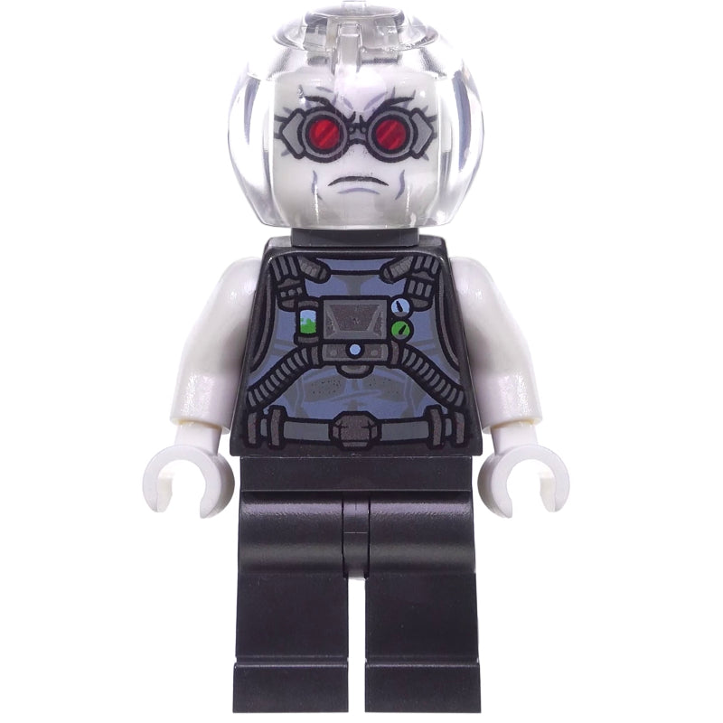 fig-005481 – Mr. Freeze in Pearl Dark Gray Outfit, with Red Goggles, and Neck Bracket