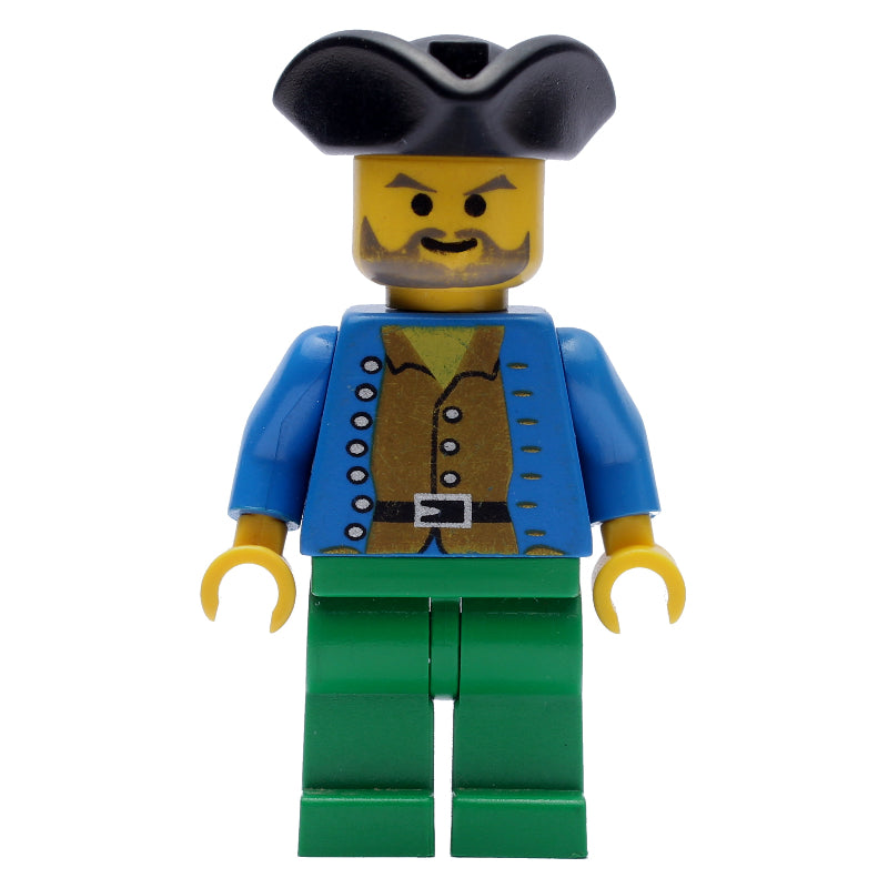fig-005522 – Pirate - Brown Shirt, Green Legs, Black Tricorne