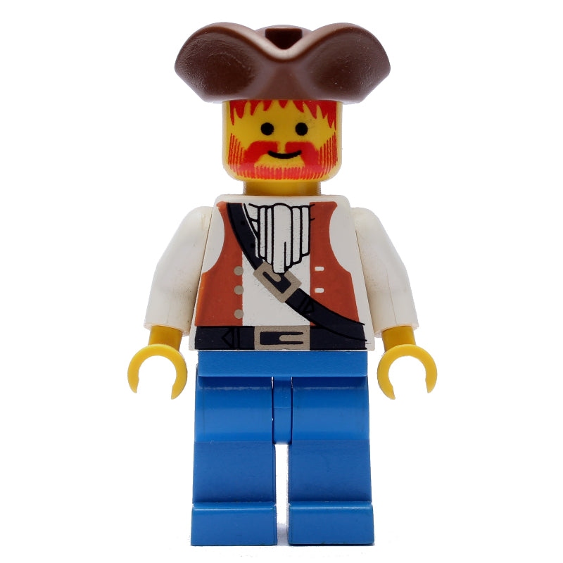 fig-005525 – Pirate - Brown Vest, Blue Legs, Brown Tricorne