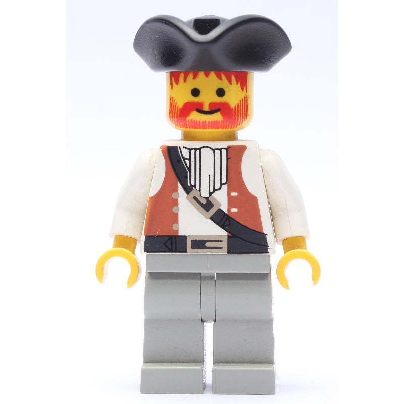 fig-005526 – Pirate - Brown Vest, Light Gray Legs, Black Tricorne