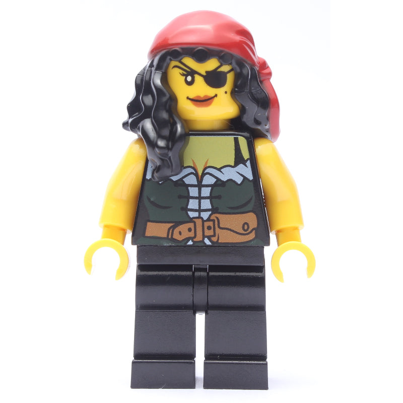 fig-005527 – Pirate - Female, Black Hair with Bandana, Yellow Arms