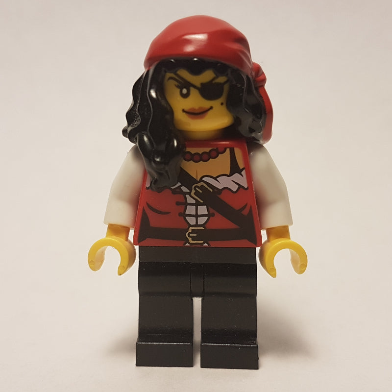 fig-005535 – Pirate - Female, Black Hair with Bandana, White Arms