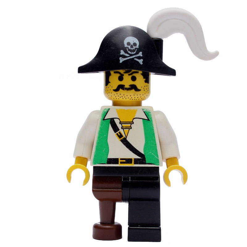 fig-005536 – Pirate - Green Vest, Peg Leg, Black Bicorne