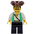 fig-005538 – Pirate - Green Vest, Black Legs, Brown Tricorne