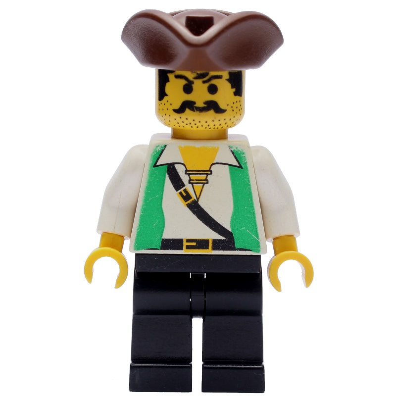 fig-005538 – Pirate - Green Vest, Black Legs, Brown Tricorne