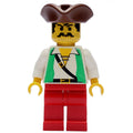 fig-005541 – Pirate - Green Vest, Red Legs, Brown Tricorne