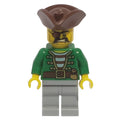 fig-005542 – Pirate - Green Jacket, Light Bluish Grey Legs, Brown Tricorne