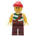 fig-005547 – Pirate - Green Stripes, Reddish Brown Legs, Red Bandana