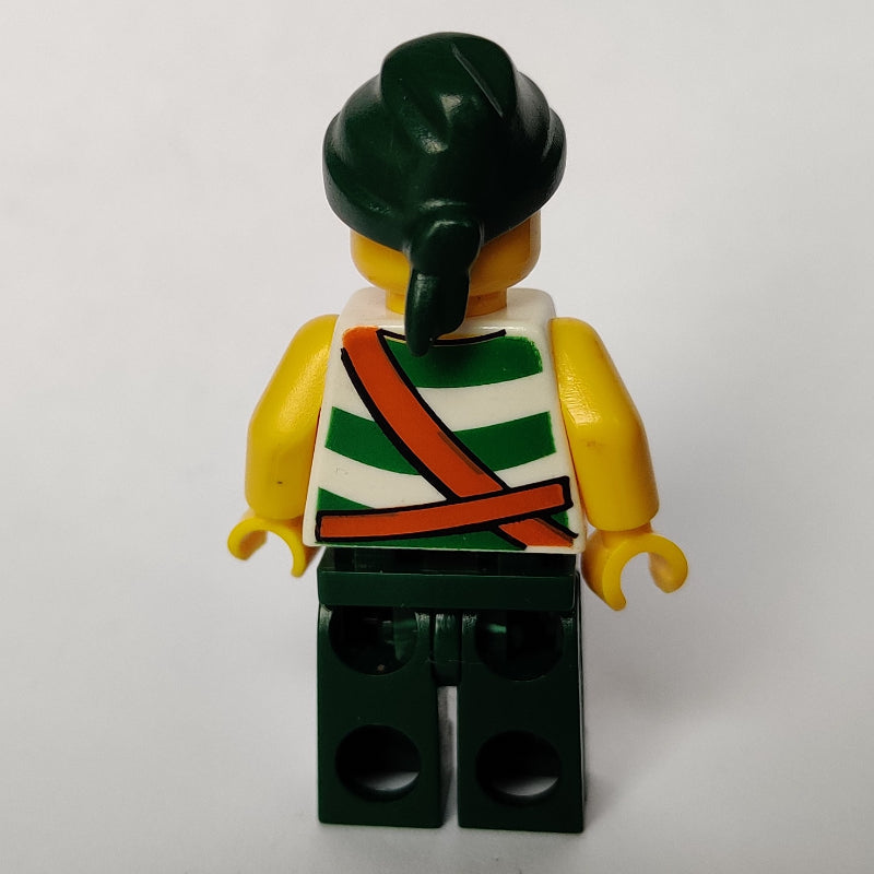 fig-005548 – Pirate - Green Stripes, Dark Green Legs, Dark Green Bandana