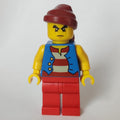 fig-005561 – Pirate - Blue Vest, Red Legs, Dark Red Bandana, Bushy Eyebrows