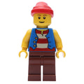 fig-005563 – Pirate - Blue Vest, Reddish Brown Legs, Red Bandana, Reddish Brown Eyebrows