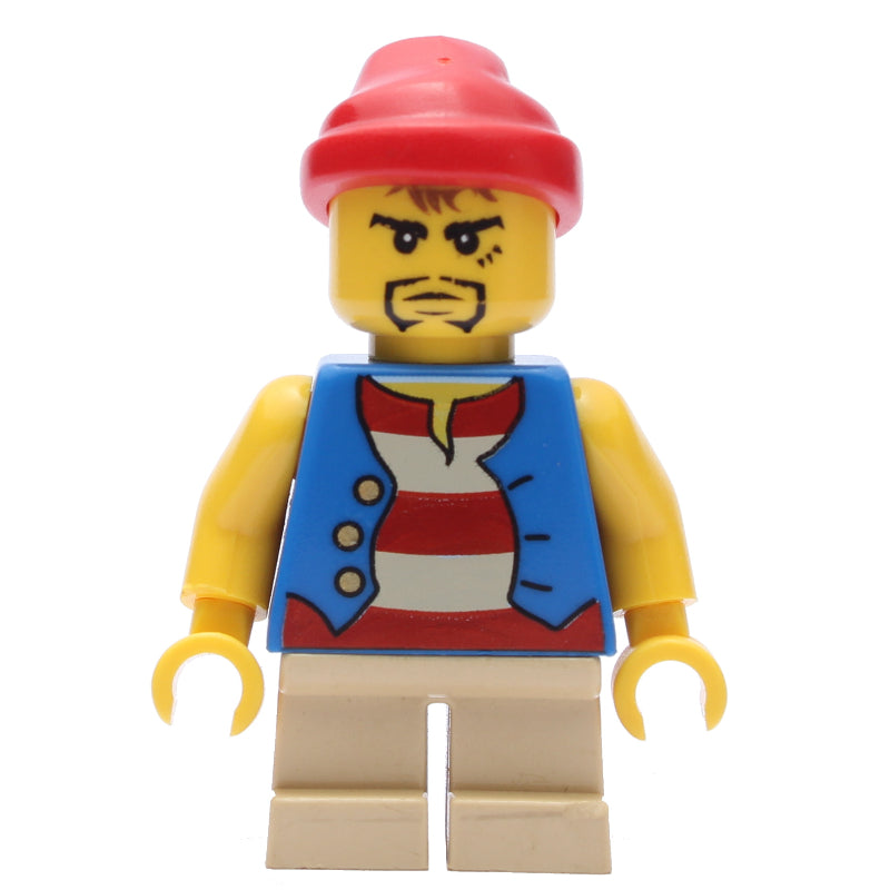 fig-005564 – Pirate - Blue Vest, Short Tan Legs, Red Bandana