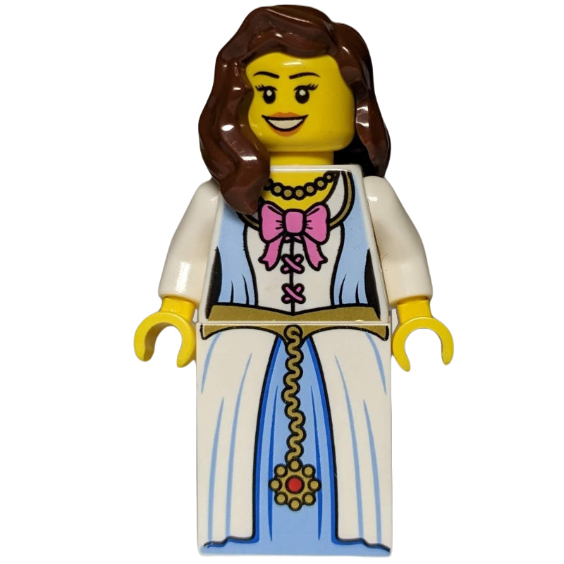 fig-005876 – Princess in White and Medium Blue Dress