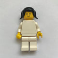 fig-005950 – Female, Plain White Torso and Legs, Black Pigtails Hair