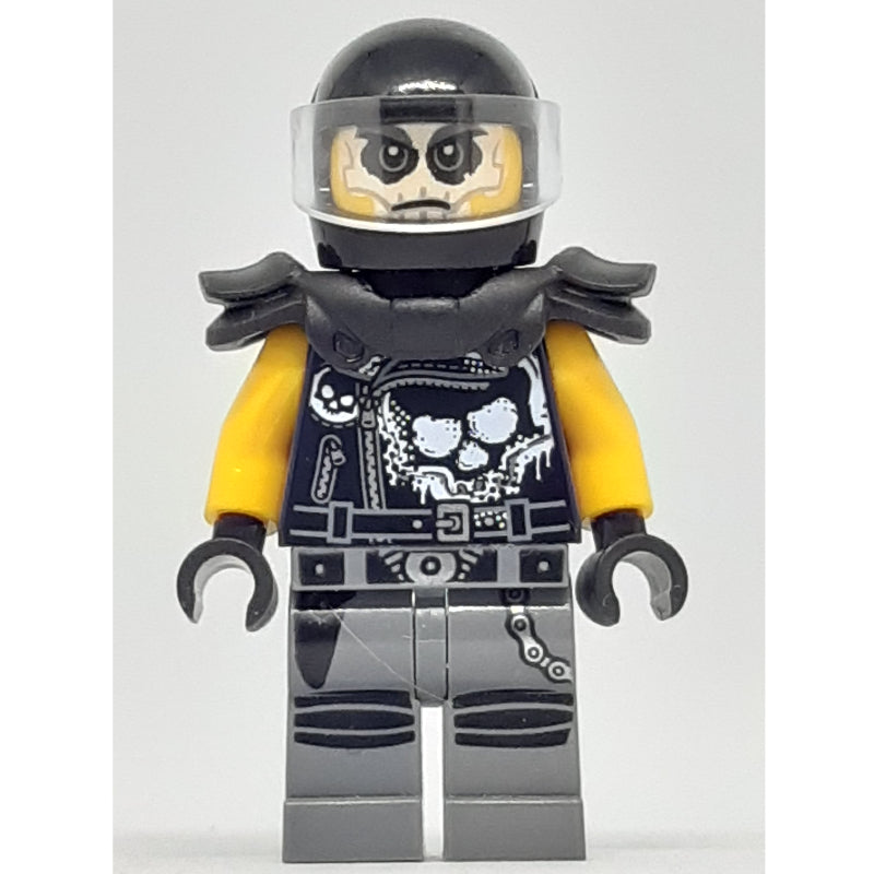 fig-005964 – Chopper Maroon with Black Helmet and Shoulder Armor