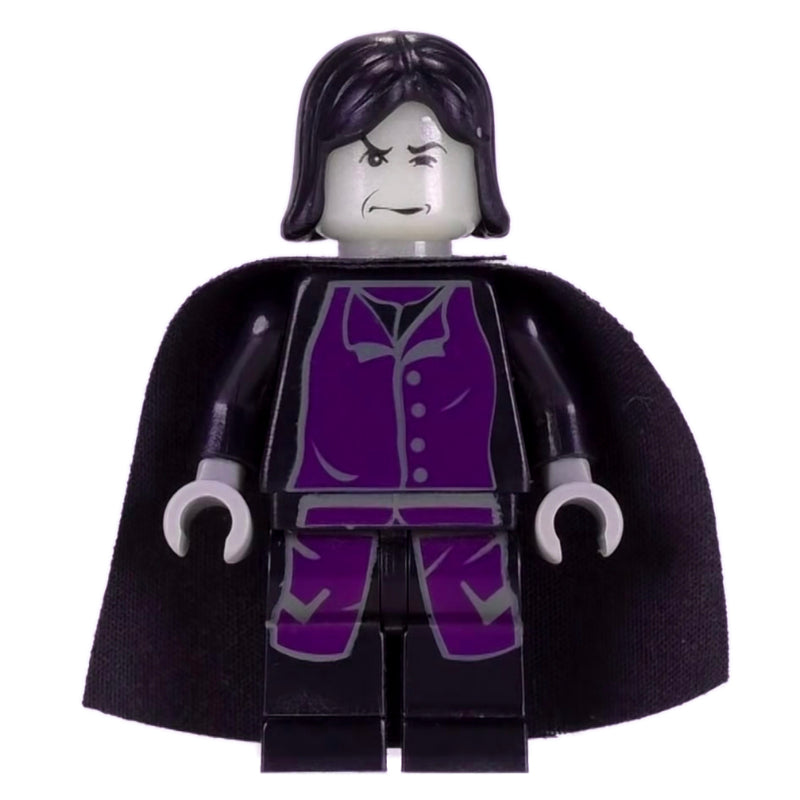 fig-006049 – Professor Severus Snape, Glow in the Dark Head, Long Purple Robes with Dark Gray Buttons, Cape