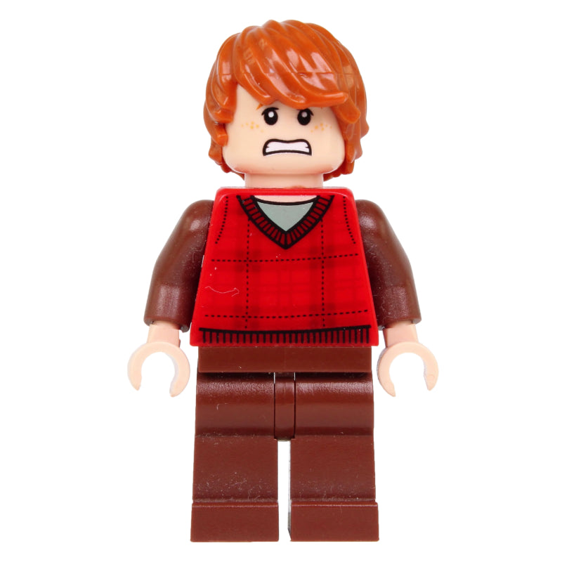 fig-006162 – Ron Weasley, Red Tartan Sweater Vest, Reddish Brown Legs