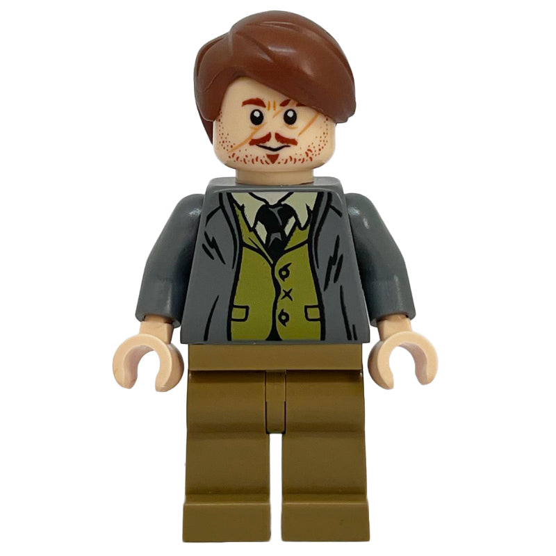 fig-006181 – Remus Lupin, Dark Bluish Gray Jacket over Olive Green Vest