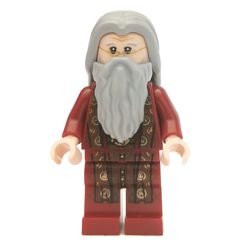fig-006185 – Albus Dumbledore, Dark Red Robes, Light Bluish Gray Hair and Beard