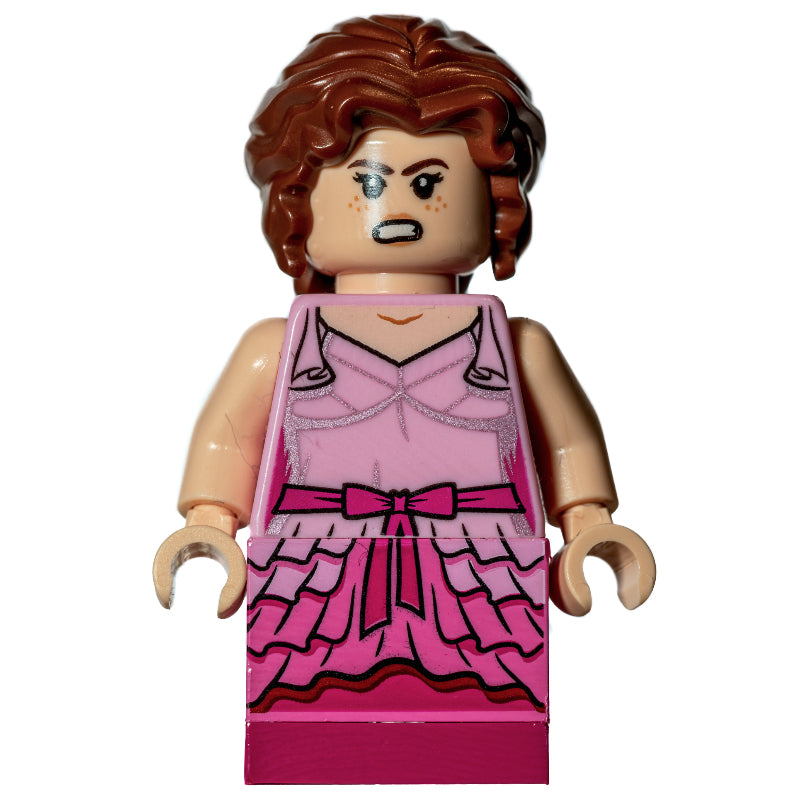 fig-006211 – Hermione Granger, Bright Pink and Dark Pink Brick-Built Dress