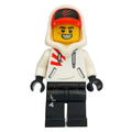 fig-006341 – Jack Davids, White Hoodie with Hood and Red Cap, Angry / Large Grin