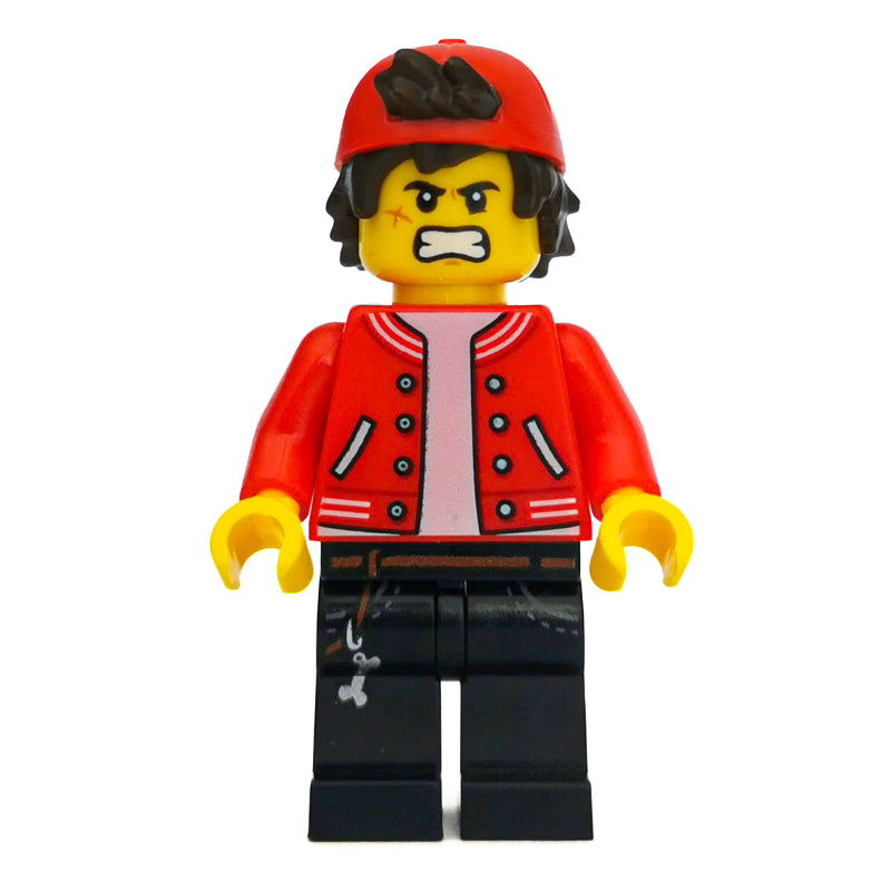 fig-006354 – Jack Davids, Red Jacket with Backwards Red Cap