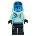 fig-006366 – Jack Davids, Light Aqua Hoodie with Hood and Dark Azure Cap