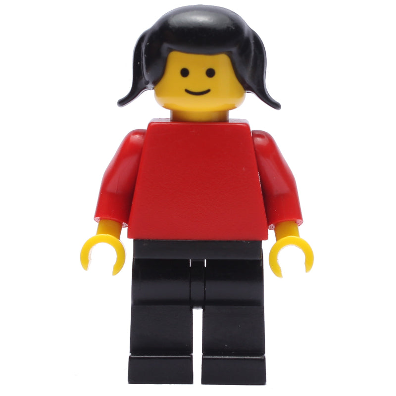 fig-006375 – Woman, Plain Red Torso, Black Legs, Black Hair