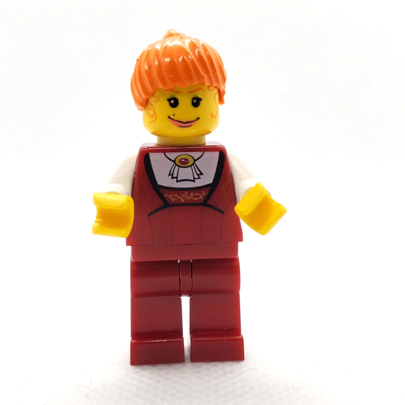 fig-006398 – Female - Dark Red Torso, Dark Red Legs, White Shirt