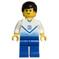 fig-006412 – Soccer Player White Torso, Blue Legs, #18