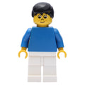 fig-006419 – Soccer Player Blue Torso, White Legs, Black Hair, Freckles