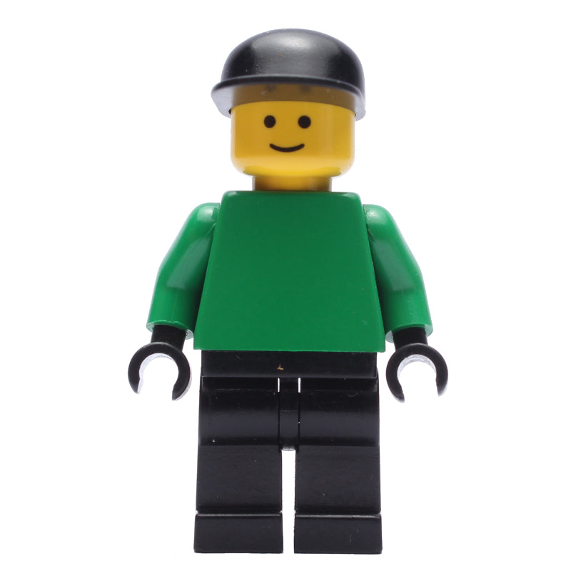fig-006420 – Soccer Player Goalie Green Torso, Black Legs, Black Cap